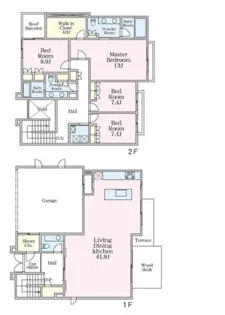 東京都大田区田園調布3【一戸建】の間取り