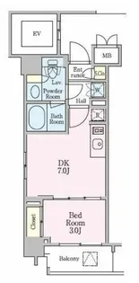 クレストコート押上【7階】の間取り