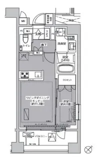 東京都中央区築地7【マンション】の間取り
