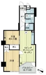 東京都台東区池之端1【マンション】の間取り