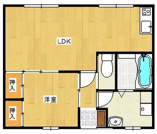 1LDKの間取り画像