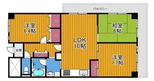 大東公園前ガーデンハイツ【3階】の間取り