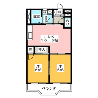 シャトー飯田1号【1階】の間取り