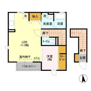 ヴィラアペーゴ【2階】の間取り