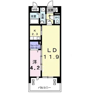 東京都調布市入間町2【マンション】の間取り
