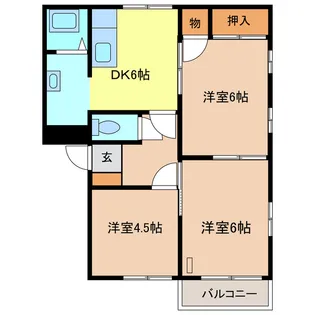 ネオハイツB【2階】の間取り