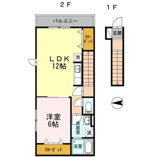 ソワーニュ【2階】の間取り
