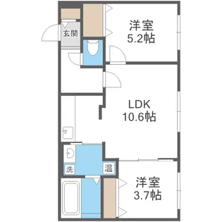 北海道札幌市中央区南二条西18【マンション】の間取り