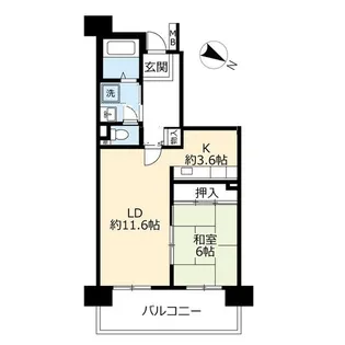 URルネシティ脇浜町【5階】の間取り