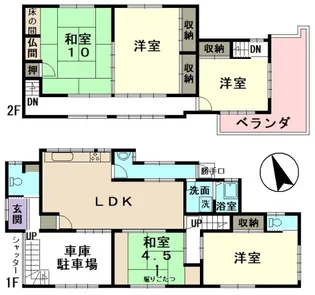 岐阜県多治見市陶元町【一戸建】の間取り