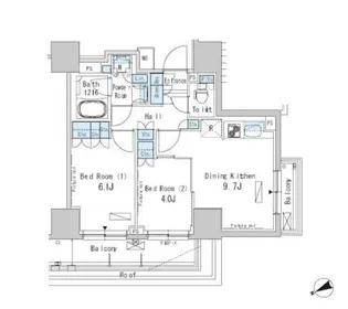 東京都台東区浅草橋2【マンション】の間取り