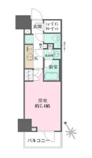 東京都新宿区四谷坂町【マンション】の間取り