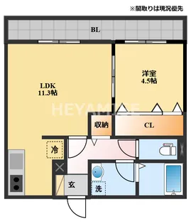 フォレスト平古場【1階】の間取り