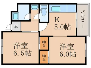 コ-ポ寺岡【2階】の間取り