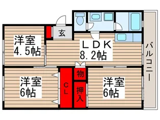 川上マンション【3階】の間取り