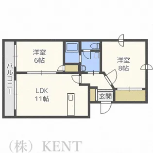 ショパンシャトー山の手【1階】の間取り