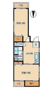 ライブコア中井【4階】の間取り