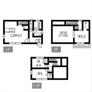 栃木県小山市東城南4【一戸建】の間取り