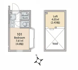 フェリスフラン【1階】の間取り