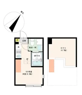 ハーモニーテラス成増【1階】の間取り