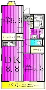 メゾン・ラフィーネII【2階】の間取り