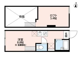 東京都清瀬市元町2【アパート】の間取り