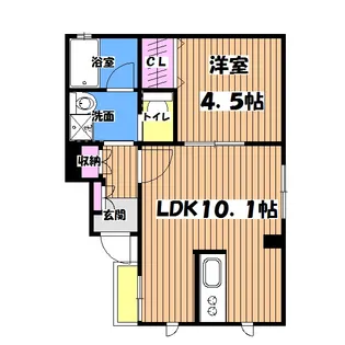 ヴィラージュ加美平【1階】の間取り