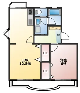 コーポエンドレス【4階】の間取り