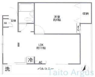 ムサシノハイツ【4階】の間取り