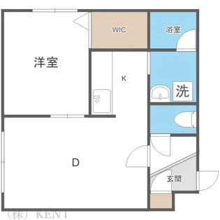 ブランノワール東区役所【1階】の間取り