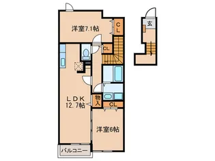 ティンカ-ベル【2階】の間取り
