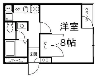 ラルゴ伏見【1階】の間取り