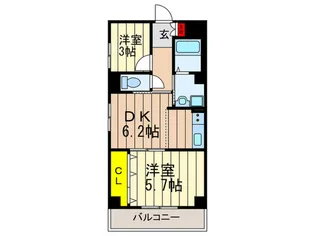 アルファクラージュくずはIII【4階】の間取り