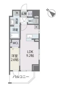 BlancCiel六本松【4階】の間取り
