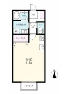 夢咲アパート【1階】の間取り