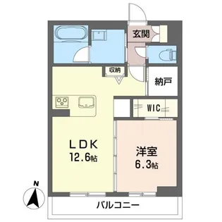 グランメール【1階】の間取り