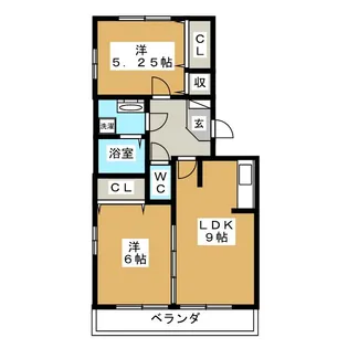 サンフラワーB【2階】の間取り