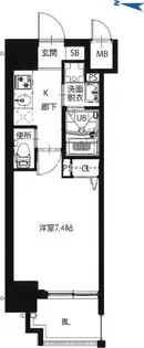 プレイシズ シンオオサカ【4階】の間取り