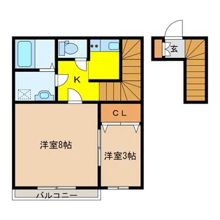 クレストV3【2階】の間取り