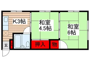花畑大栄ハイツ【3階】の間取り