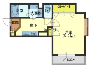 クレール玉造【5階】の間取り