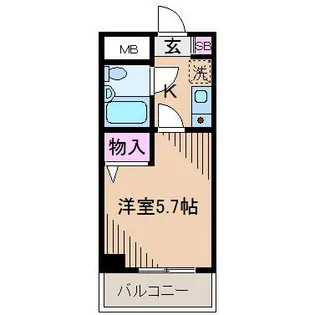 シャルム白楽【2階】の間取り