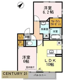 ミラカーサII棟【2階】の間取り