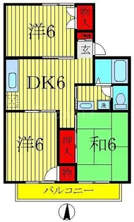 パールハイツ鏑木【2階】の間取り