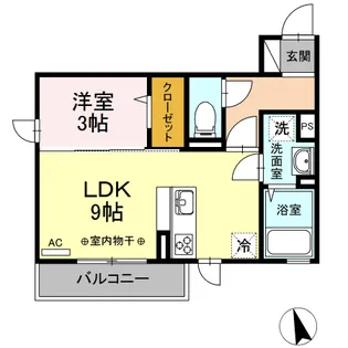 カーサ・ラッフィナートIII【3階】の間取り