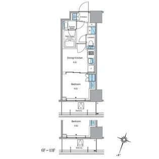 ルフォンプログレ渋谷ヒルトップ【14階】の間取り