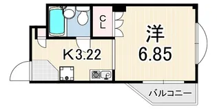 サンクラッソ阪急六甲駅前EAST【5階】の間取り
