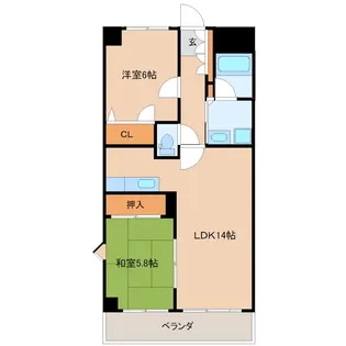 ロイヤルマンション健軍I【4階】の間取り
