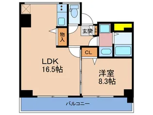 デュークスT梅田【6階】の間取り