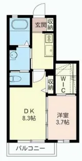 ヴィルヌーブ【1階】の間取り